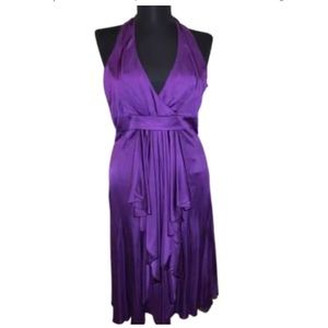 Karen Millen Halter Style Fit & Flare Low Back Dress